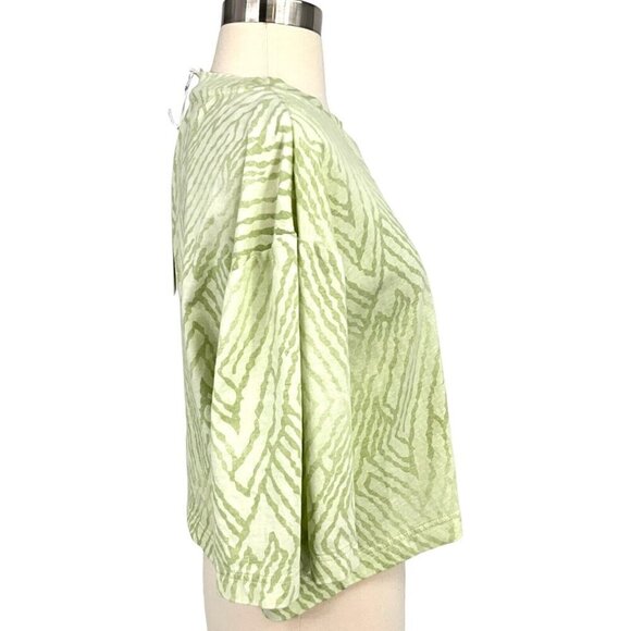 NWT Find Me Now The Label Geo Relax T Shirt Size S Tie Dye Crop Green 1/2 Sleeve - Picture 8 of 8